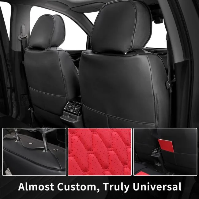 Rufus Semi-Custom Fit Car Seat Covers - Leatherette – Front Seat Pair - Image 4